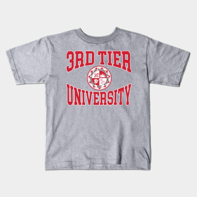 3rd Tier University Kids T-Shirt by CommonSans